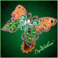 Набор для вышивания бисером ВДОХНОВЕНИЕ на прозрачной основе "Ажурная бабочка 083" 